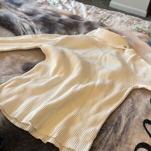 Ralph Lauren White Ribbed Sweater